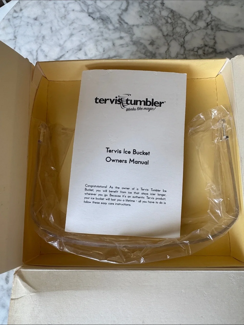 Tervis Tumbler ice bucket & tongs, with moose design, vintage in box, NWT